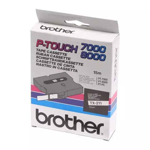 BROTHER Tape, Black/Clear, 12Mm, TX131