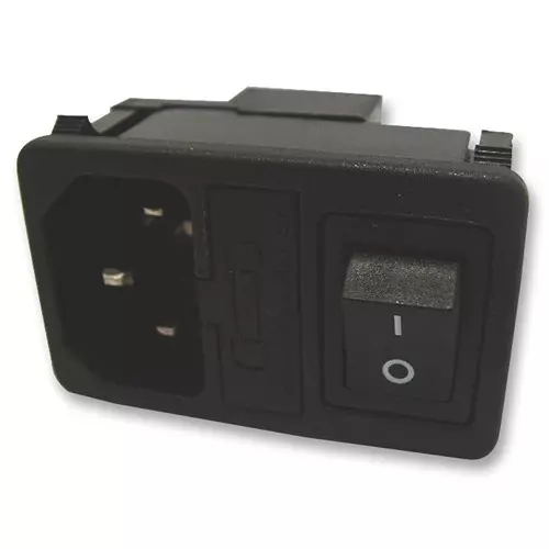 MULTICOMP PRO Un-Filtered IEC Power Entry Modules INLET, IEC, DPST, WITH FUSE HOLDER, JR-101-1-FRSG-02