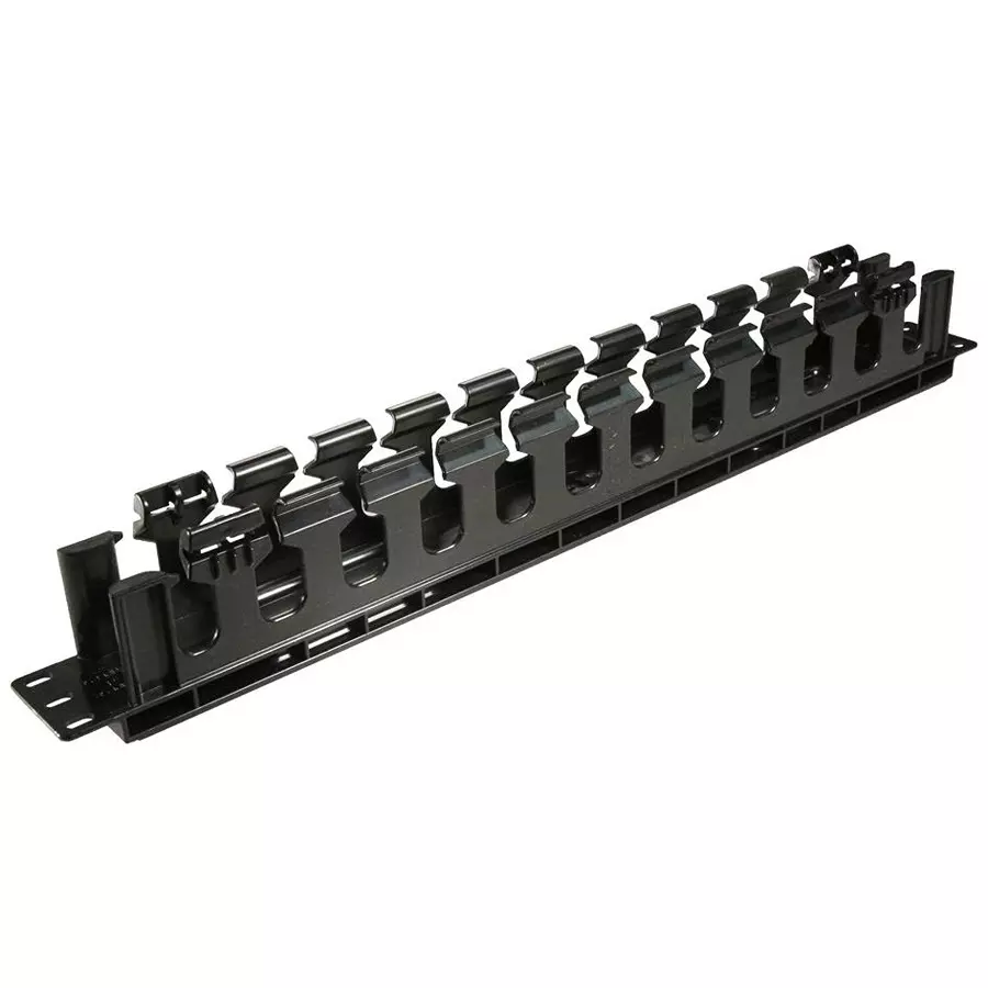 PANDUIT Trunking CABLE MANAGER, HORIZONTAL/FRONT, 1RU, PLASTIC, 44MM H, BLACK, WMPLFSE