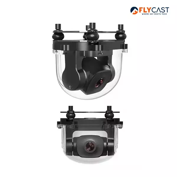 Flycast A2 Mini Ultra Wide Angle FPV Gimbal Camera With Compact Design and High Stability for Aerial Photography