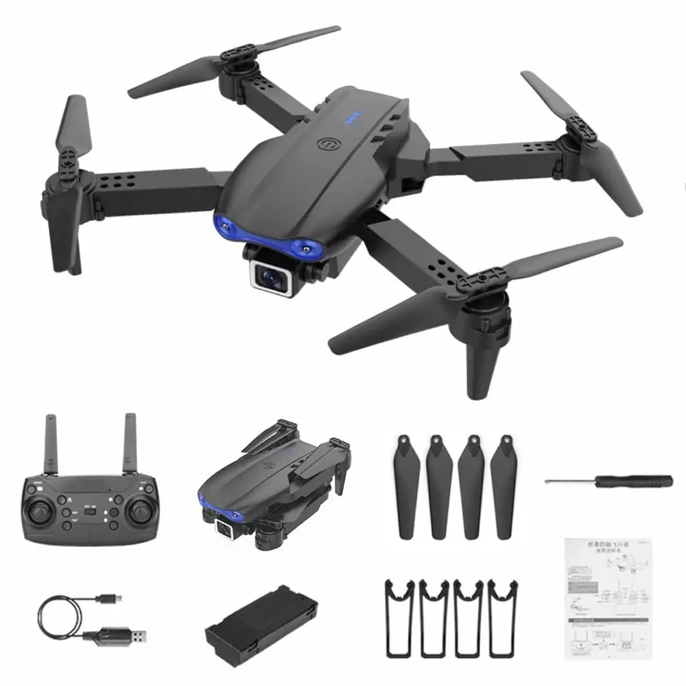 Flycast K3 Pro Drone With 4K HD Dual Camera, Remote Control and Lithium Cell Battery