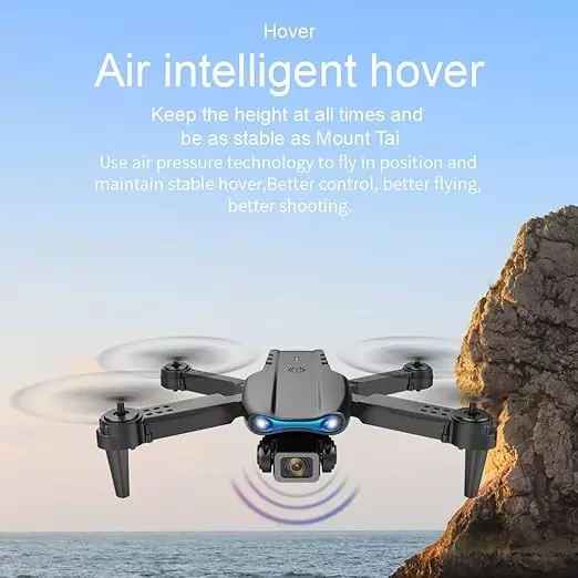 Flycast K3 Pro Drone With 4K HD Dual Camera, Remote Control and Lithium Cell Battery