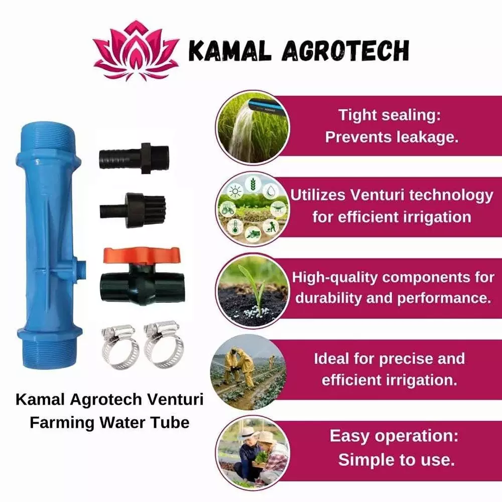 kamal-agrotech-63-mm-12-inch-pvc-semi-virgin-farming-water-tube-fertilizer-venturi-set