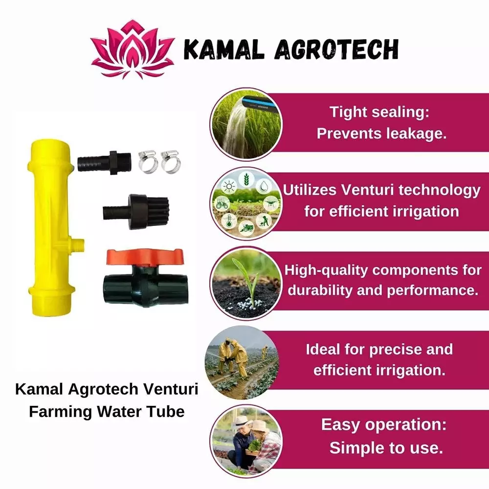 kamal-agrotech-63-mm-12-inch-pvc-virgin-farming-water-tube-fertilizer-venturi-set