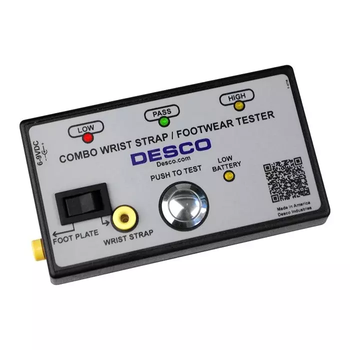 DESCO Product Type:Wrist Strap and Footwear Tester, 19280
