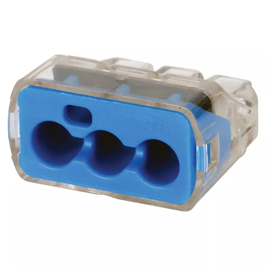 IDEAL TERMINAL, WIRE SPLICE, BLUE, PUSH IN, 30-1039J (Pack of 150)