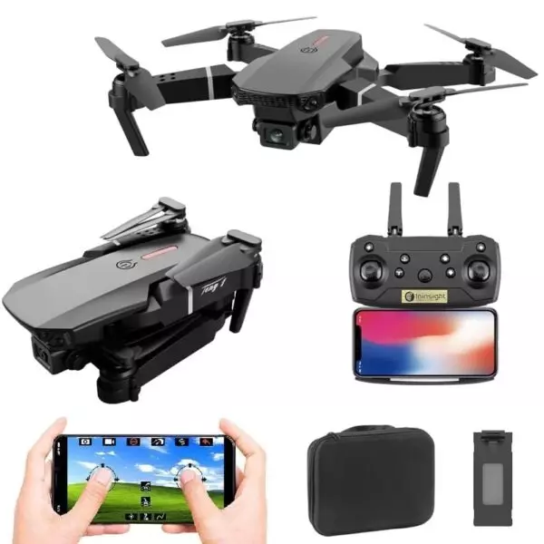 Flycast 998 Pro Max Drone With 4K Dual HD Camera and 3.7 V 1800 mAh Li-ion Battery