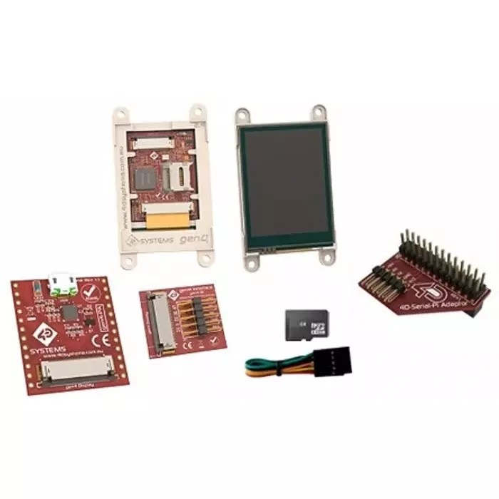 4D Systems Gen4 Diablo16 with 61.0 mm (2.4 inch) Resistive Touch Screen, SK-gen4-24DT-PI