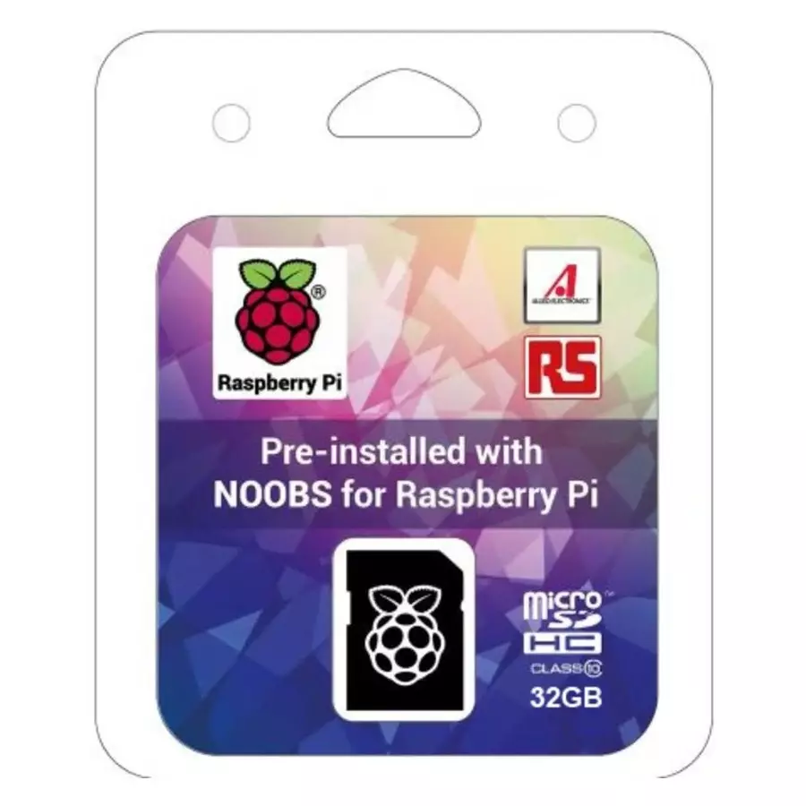 Raspberry Pi Storage Card for Raspberry Pi, 32GB NOOBs, NOOBS_32GB_Retail