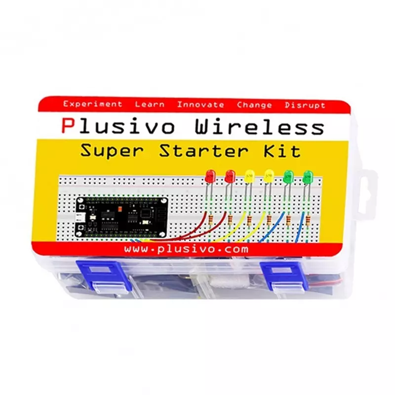 PLUSIVO Wireless Super Starter Kit with ESP8266 (Programmable With Arduino IDE)