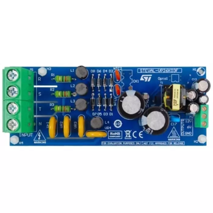 STMicroelectronics Evaluation Board Isolated Flyback with Primary Side Regulation, STEVAL-VP26K03F