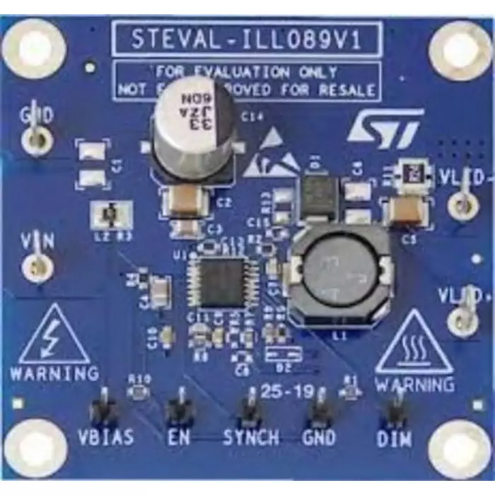 STMicroelectronics LED Driver Board Based on the ALED6000 Automotive-Grade Dimmable LED, STEVAL-ILL089V1