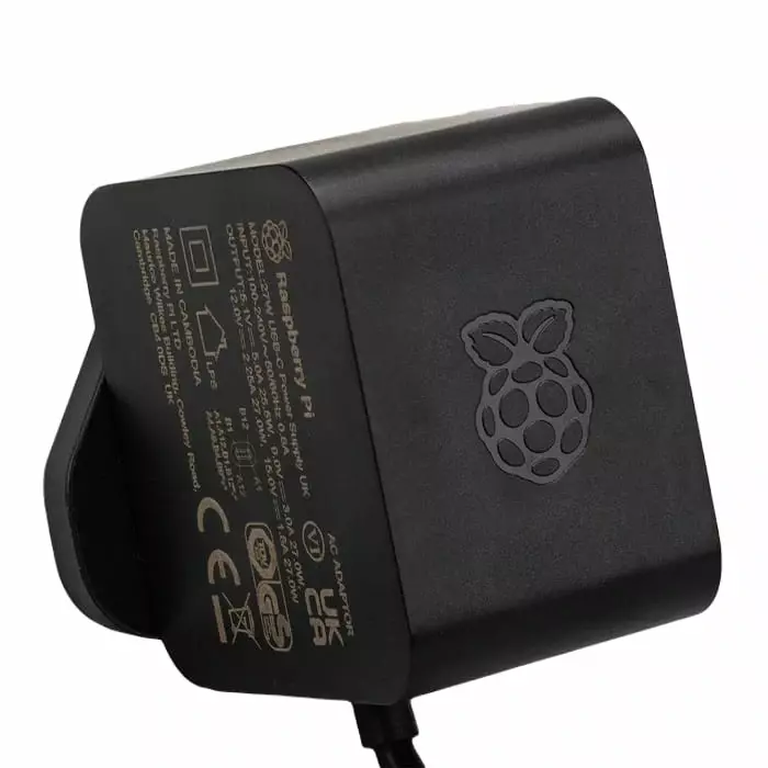 Raspberry Pi Raspberry Pi Power Supply, USB Type C with EU Plug Type, 1.2m, Pi 5 PSU EU