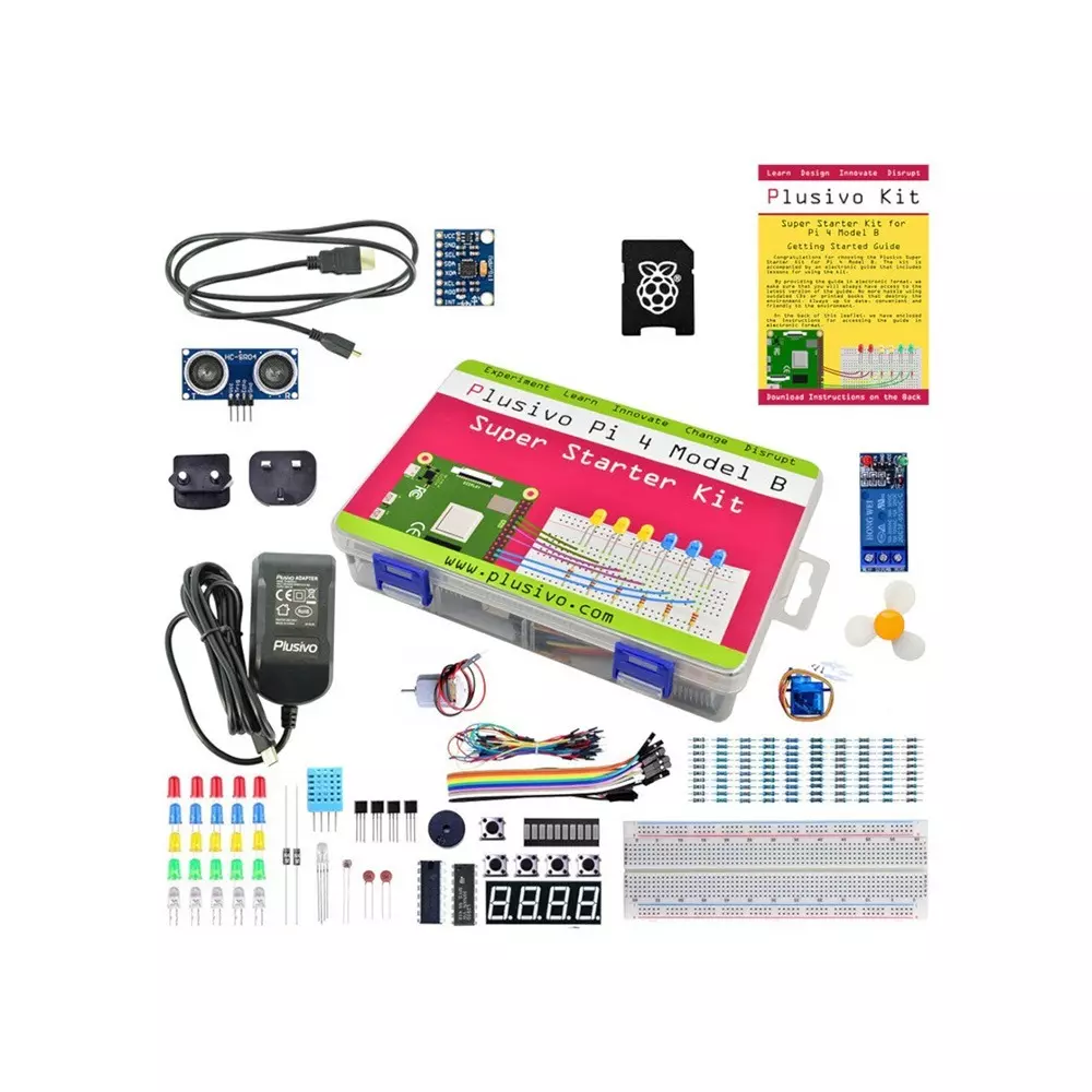 PLUSIVO Pi 4 Super Starter Kit without Raspberry Pi