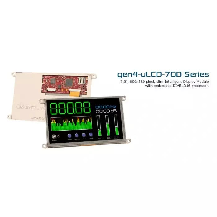 4D Systems gen4 Diablo 16 with 177.8 mm (7 inch) Resistive Touch Screen, gen4-uLCD-70DT-PI