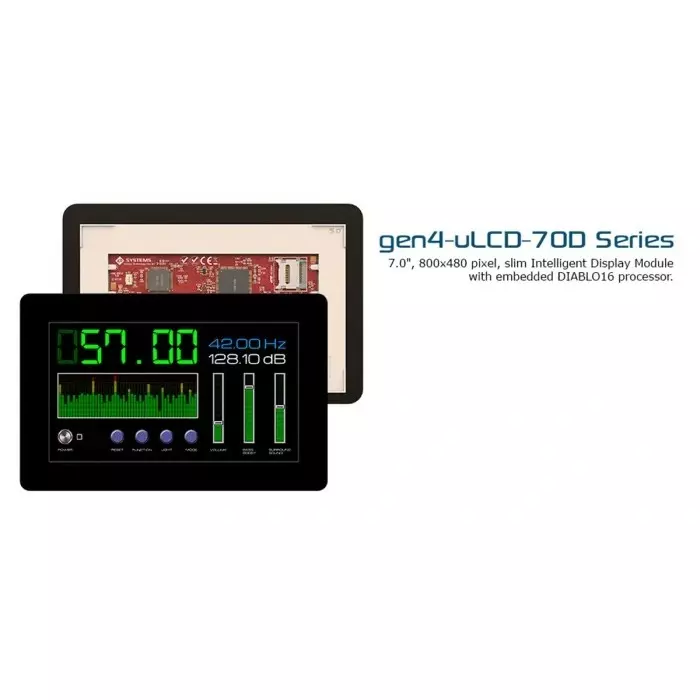 4D Systems gen4 Diablo 16 with 177.8 mm (7 inch) Resistive Touch Screen, gen4-uLCD-70DT-PI