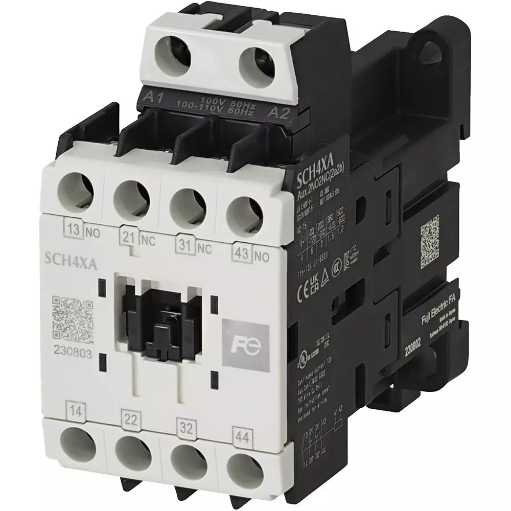 Fuji Electric Standard Type Auxiliary Relay 2A2B Contact 4 Pole, SCH4XU-422Z3