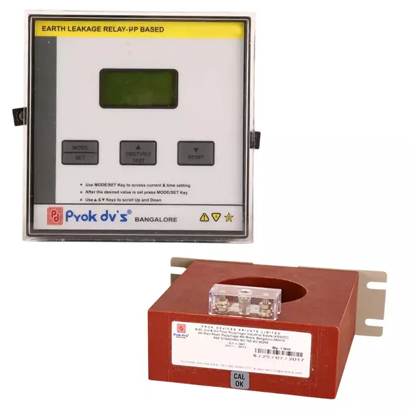 Prok DVs Digital Earth Leakage Relay With Resin Cast CBCT 30 - 3000 mA Range Flush Mounting 150 mm Internal Diameter, MPEL-02(30-3000)mA