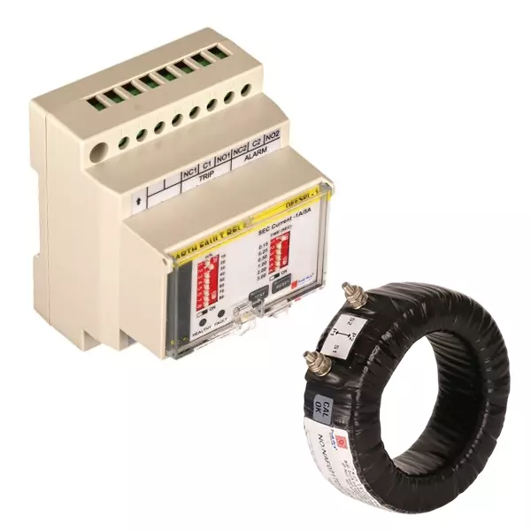 Prok DVs Static Earth Fault Relay With Tape Wound CBCT 5-80% Range Flush Mounting, 2DEFSPL (Internal Diameter: 40 - 300 mm)