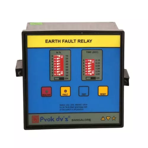 Prok DVs Static Earth Fault Relay 10-80% Range 5 Amp Current Flush Mounting, EFSPL-1-2C-F-5