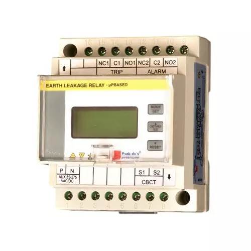 Prok DVs Digital Earth Leakage Relay with Moulded Case CBCT 30 - 30000 mA Range DIN Mounting 65 mm Internal Diameter, DMPELSPL-02(30-30000)mA