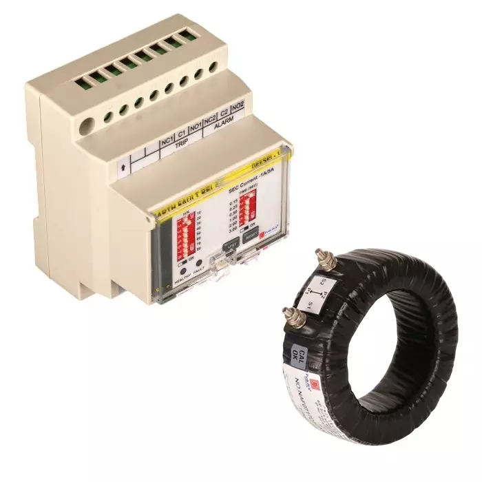 Prok DVs Static Earth Fault Relay With Tape Wound CBCT 10-80% Range 300 mm Internal Dia. DIN Mounting, DEFSPL-2C (10%80%)