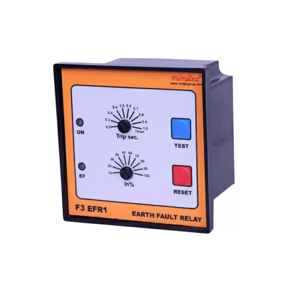 Minilec Flush Mounting Earth Fault Relay 1 CO (2 CO) Manual / Remote 550&nbsp;g, F3 EFR 1