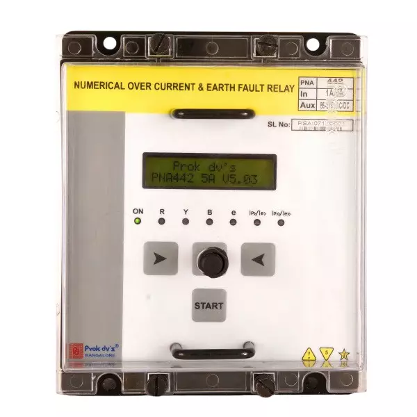 Prok DVs Numerical Over Current & Earth Fault Relay 3 O/C & 1 E/F Non-Draw Out Enclosure RS-485 Port, PNA442-ND