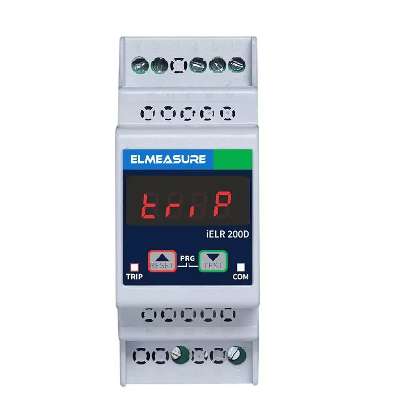 ELMEASURE Earth Leakage Relay 5FS Accuracy Class 2 Din 30 mA to 30 A Current Range, iELR-200D