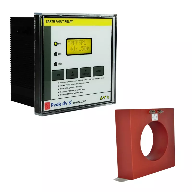 Prok DVs Digital Earth Fault Relay With Resin Cast CBCT Flush Mounting 65 mm Internal Diameter, MPEFSPL-2C