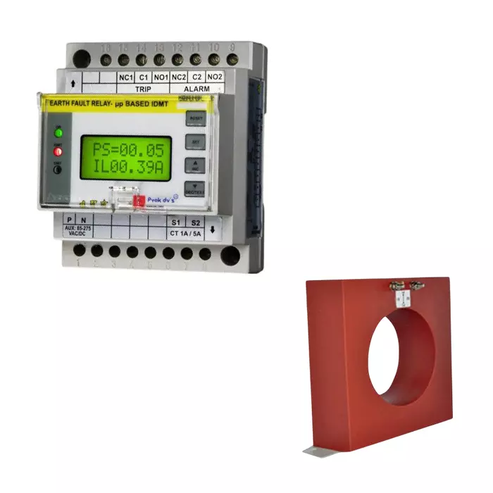 Prok DVs Digital Earth Fault Relay With Resin Cast CBCT Flush Mounting 150 mm Internal Diameter, 2DMPEFSPL