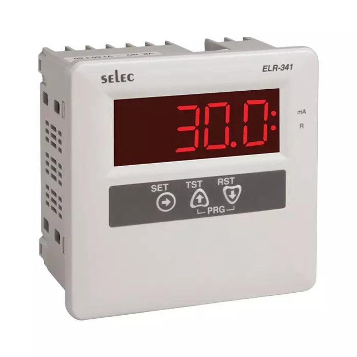 SELEC Earth Leakage Relay 1 C/O (SPDT), 30 mA to 30 A Leakage Current and 85 to 270 V AC/DC, ELR-341-1