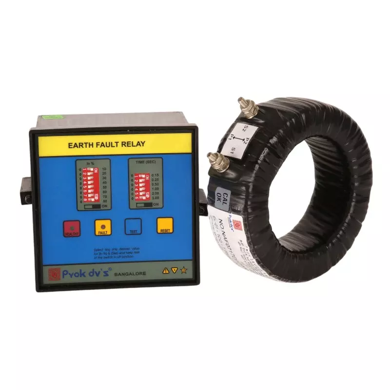 Prok DVs Static Earth Fault Relay With Tape Wound CBCT 10-80% Range 100 mm Internal Dia. Flush Mounting, EFSPL-2C (10%-80%)