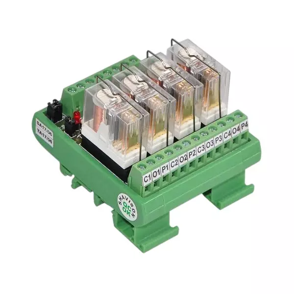 Shavison Relay Module 8 Channel Socket Mounted 1 C/O Contacts Fuse at Pole General Purpose for Industrial Use, GPF08-1C-24V-S-OE