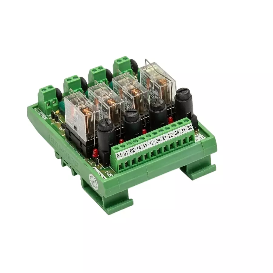 Shavison Relay Module 8 Channel Socket Mounted 1 C/O Contacts Fuse at Pole General Purpose for Industrial Use, AS505-24V-N-S-OE-24VDC-2A