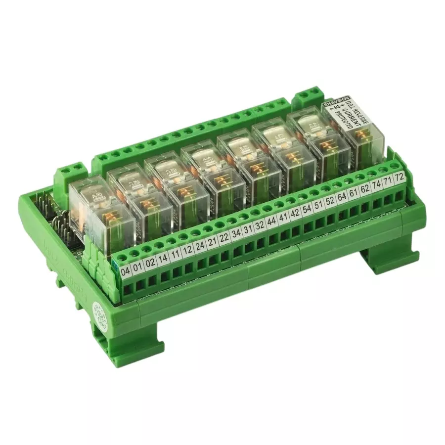 Shavison Relay Module 4 Channel Directly Soldered 1 C/O Contacts Fuse at Pole General Purpose for Industrial Use, AS363-24V-OE