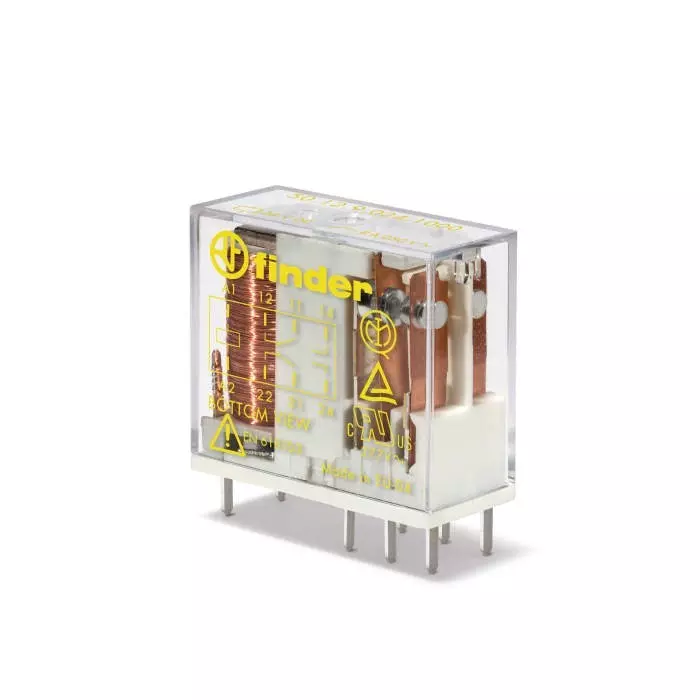 Finder PCB Mount Force Guided Relay 60 V DC Coil Voltage 2 Pole DPDT, 50.12.9.060.1000