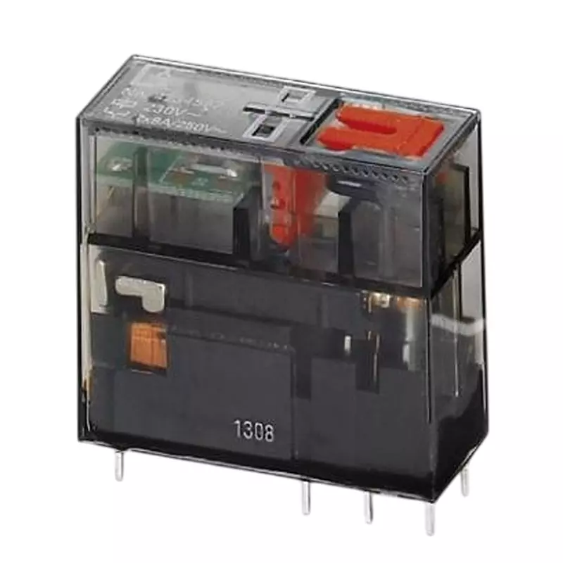 Phoenix Contact Single Relay Through Hole Mount 2 Form C (DPDT-NO, NC) 8 Amp 250 V AC, 250 V DC, 2987956