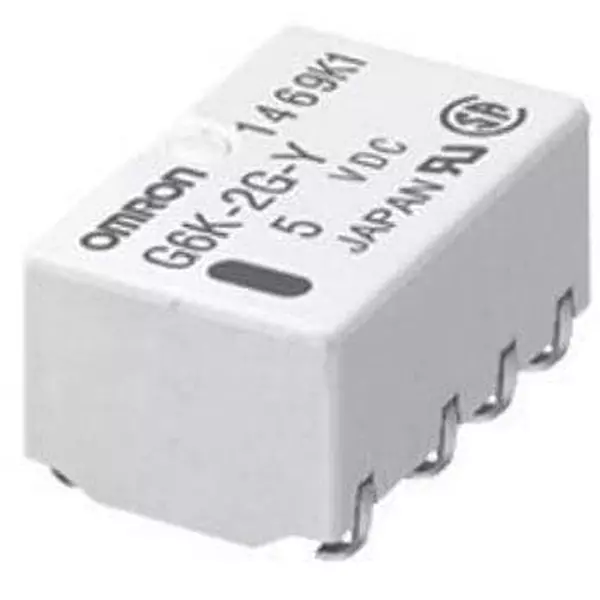 OMRON ELECTRONIC COMPONENTS Low Profile Relay 2 Form C (DPDT-NO, NC) 5 V DC 1 Amp Latching, G6KU-2G-Y-DC5