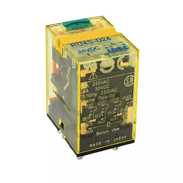 IDEC RU Series universal relay Single Contact Type 4 Pole, RU4S-C-A220 (Pack of 10 Pcs)