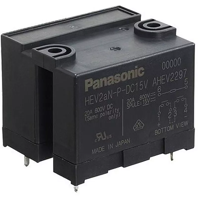 Panasonic General-Purpose Relay DC12 V Coil Rated Voltage, HEV2aNP12v (Pack of 10 Pcs)