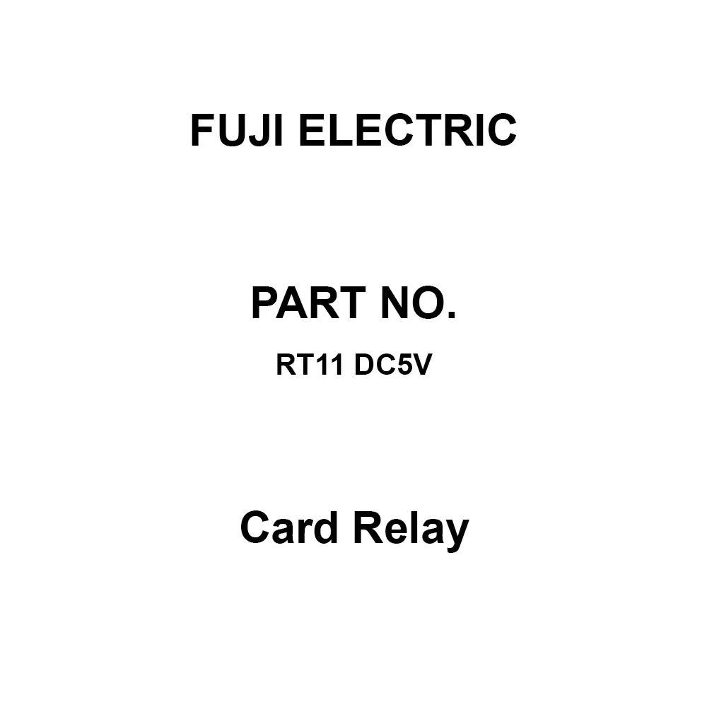 Fuji Electric Card Relay 1C Contact Configuration, RT11 DC5V