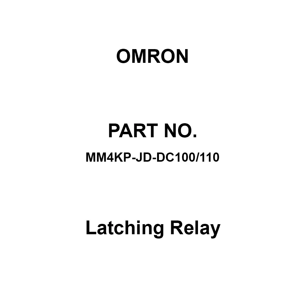 Omron Latching Relay 100 mΩ or More with DC 500 V, MM4KP-JD-DC100/110