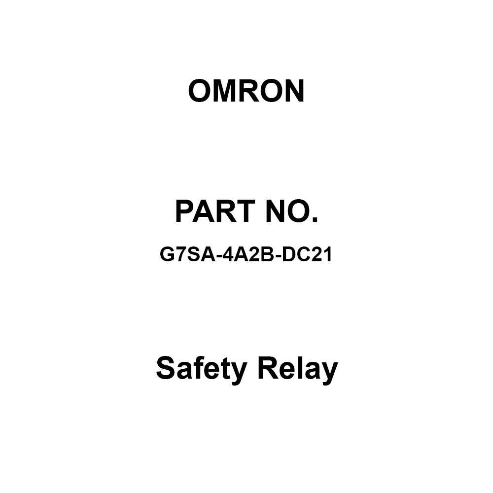 Omron Safety Relay 100 mΩ or Less (DC 5 V 1 Amp voltage drop method), G7SA-4A2B-DC21