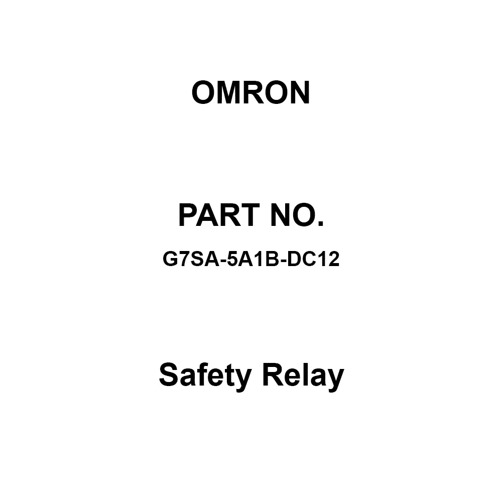 Omron Safety Relay 100 mΩ or Less (DC 5 V 1 Amp voltage drop method), G7SA-5A1B-DC12