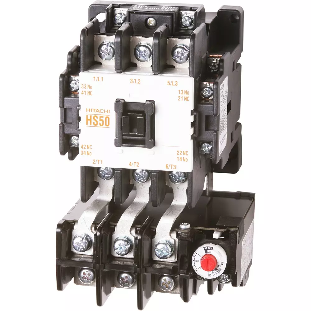 Hitachi Thermal Relay 2A2B Auxiliary Contacts, HS50-T 2a2b 11kW 200V