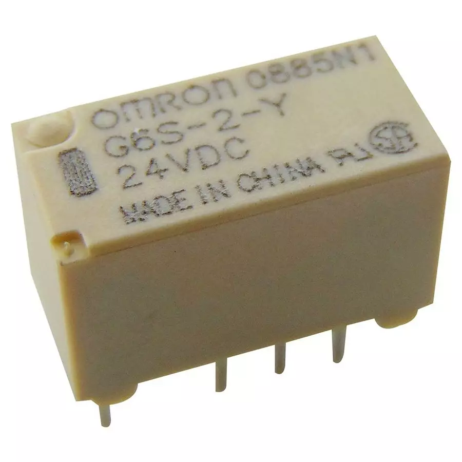 OMRON ELECTRONIC COMPONENTS RELAY, SIGNAL, DPDT, 30VDC, 2A, G6S-2Y  DC24