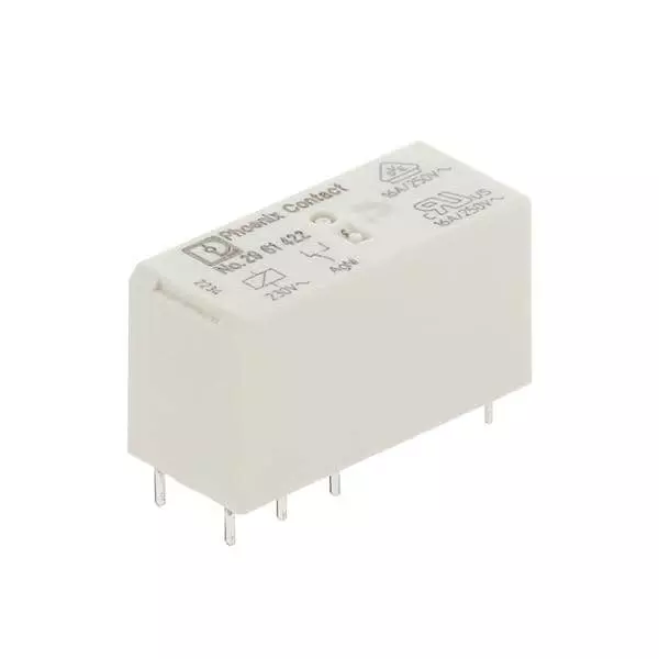 Phoenix Contact Single Relay Through Hole Mount 1 Form C (SPDT-NO, NC) 16 Amp 250 V AC, 250 V DC, 2961422