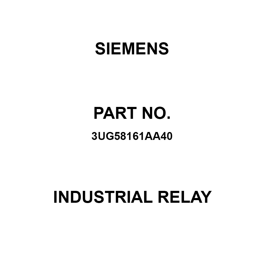 Siemens Monitoring Relay Industrial Relay DIN Rail Mount, 3UG58161AA40