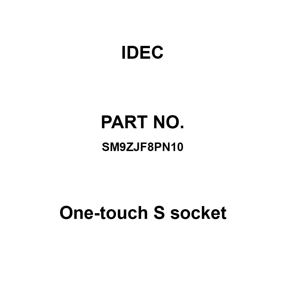 IDEC One-touch S socket Crossing Fitting (For 2-Pole Socket) Brass Covering: Pp Resin, SM9ZJF8PN10 (Pack of 10 Pcs)